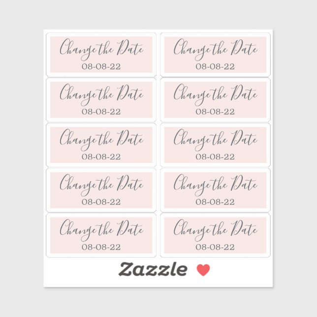 Modifier les étiquettes de mariage de date 0,8 po  (Feuille)