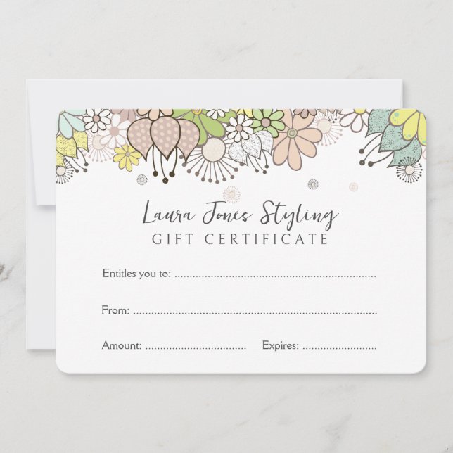 Modifier votre propre Modèle de bon cadeau (Devant)