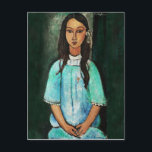 Modigliani Alice Vintag Fine Art Malerei Postkarte<br><div class="desc">Amedeo Modigliani Alice Fine Art Malerei Amedeo Clemente Modigliani war ein italienischer Maler und Bildhauer, der hauptsächlich in Frankreich arbeitete. Er ist bekannt für Portraits in einem modernen Stil, der durch die Dehnung von Gesichtern und Figuren charakterisiert ist. Im Jahr 1906 zog Modigliani nach Paris, dann der Mittelpunkt der Avantgarde....</div>