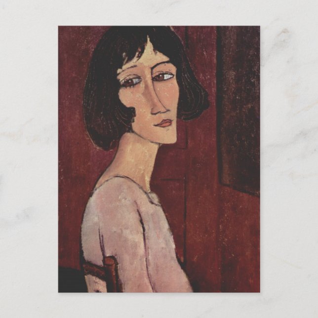 Modigliani Amedeo Portrait Postkarte (Vorderseite)
