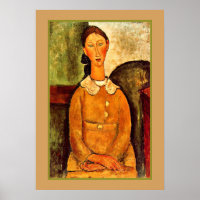 Modigliani - Ein Mädchen in einem gelben Kleid