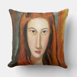 Modigliani - Portrait de Jeanne Hebuterne Coussin