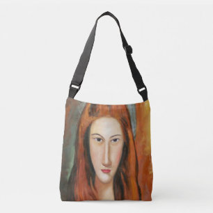 Modigliani - Portrait von Jeanne Hebuterne Tragetaschen Mit Langen Trägern