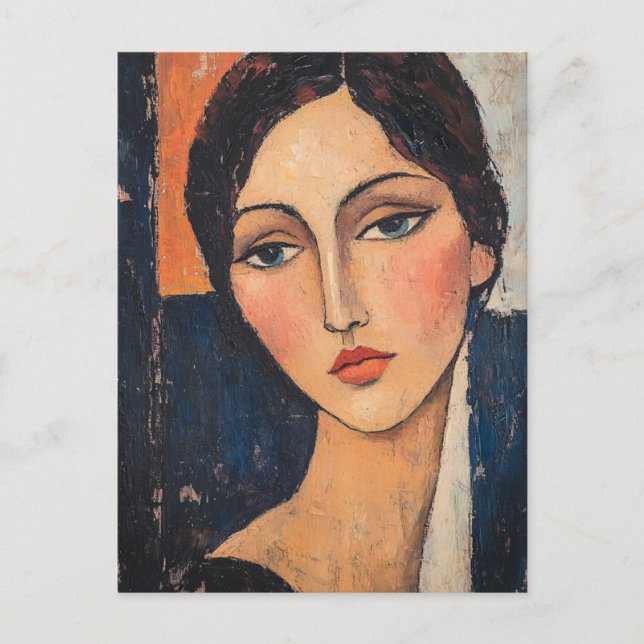 Modigliani Vintag Art Postcard Postkarte (Vorderseite)