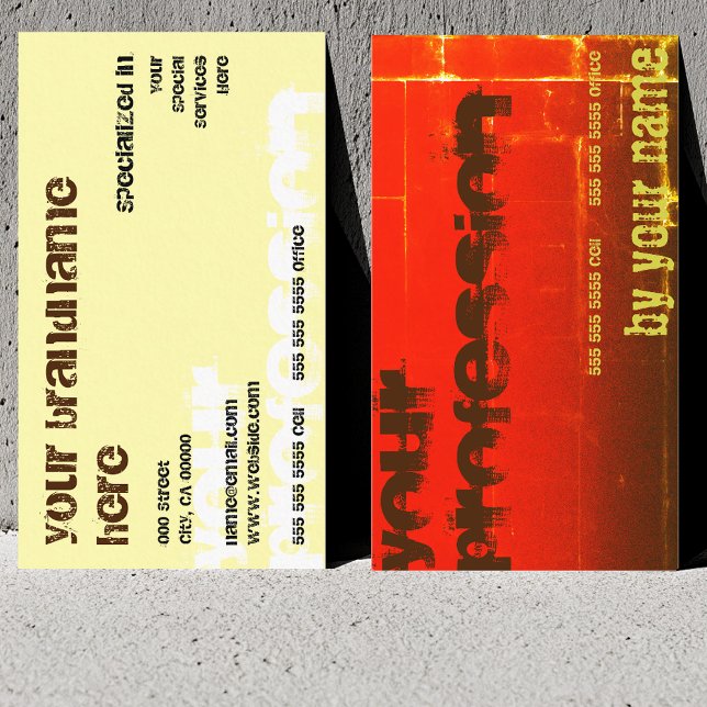 Modisch für jeden Business Chic Red Gold Brown Visitenkarte (Von Creator hochgeladen)