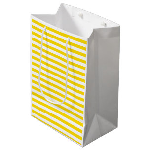 Modisch-gelbe Streifen Vorlage Mittlere Geschenktüte