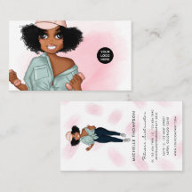 Modische Afro Fitness Instructor Girl Business