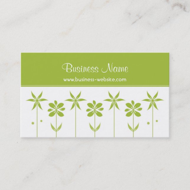 Modische Blumenmuster-Visitenkarte Visitenkarte (Vorderseite)