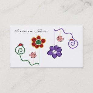 Modische BlumenVisitenkarte Visitenkarte