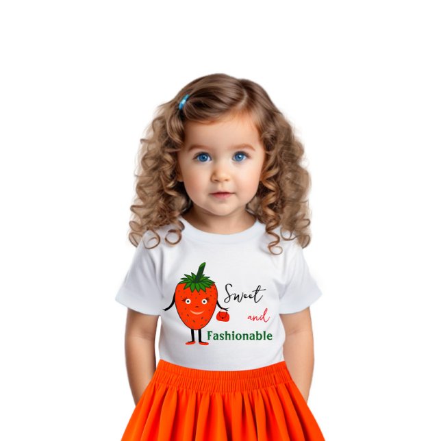 Modische Erdbeere Baby T-shirt (Von Creator hochgeladen)
