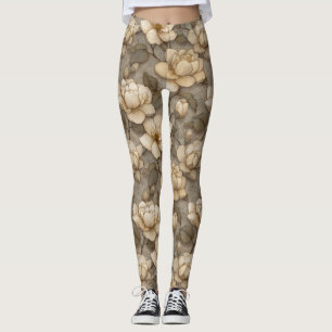 Modische Gardenien betonen laufendes Gewichtheben Leggings