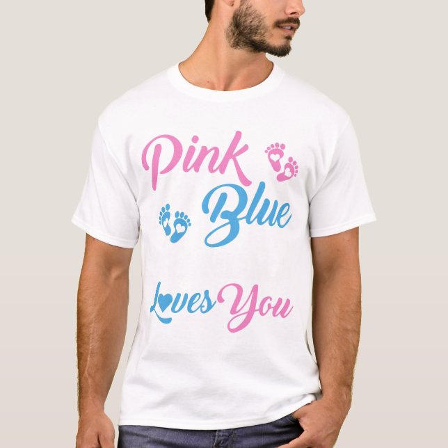 Modische Gender-Offenlegung Oma-Lieben Pink O T-Shirt (Vorderseite)