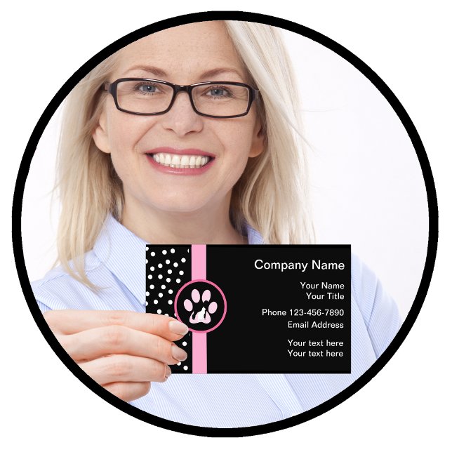 Modische Haustier-Dienstleistungen Visitenkarte (Von Creator hochgeladen)