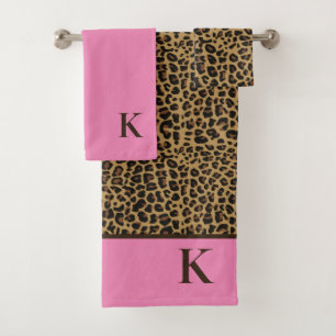 Modische Jaguar Mit Monogramm Badhandtuch Set