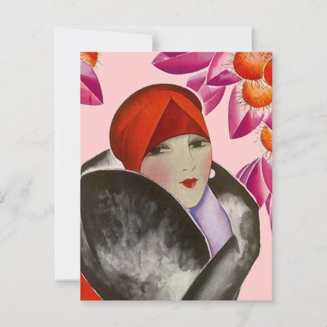 Modische Lady-Einweihung Brunch Nachmittagstee Einladung (Vorderseite)