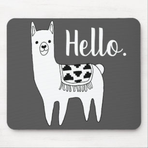 Modische Lama-Skizze hallo Mousepad