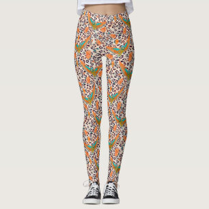 Modische Leopardendrucke, Paradiesvögel Leggings