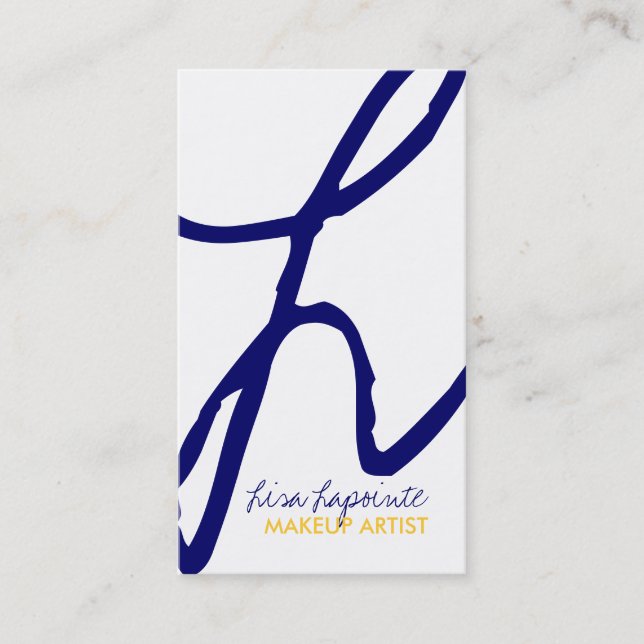 Modische Monogramm-Visitenkarten Visitenkarte (Vorderseite)