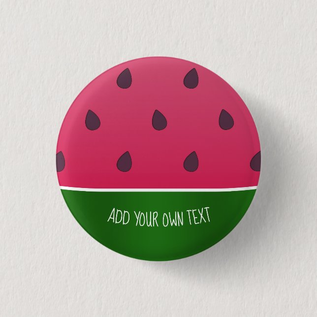 Modische mutige Wassermelone-Grafik Button (Vorderseite)