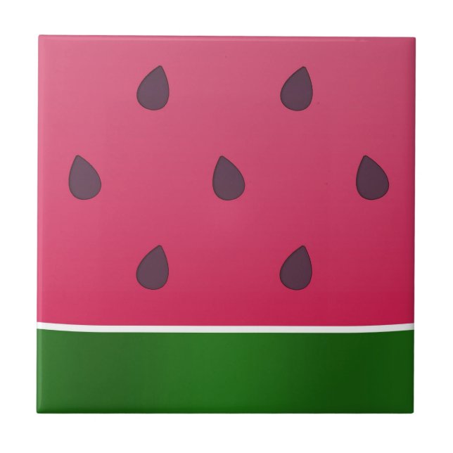 Modische mutige Wassermelone-Grafik Fliese (Vorderseite)