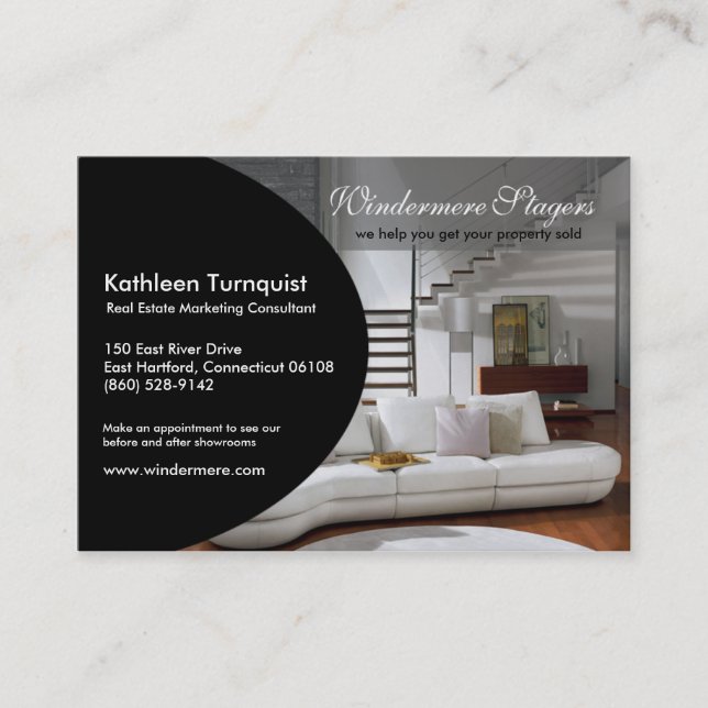 Modische Ovale Profil-Visitenkarte Visitenkarte (Vorderseite)