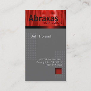 Modische rote graue Visitenkarte "Abraxas " Terminkarte
