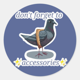 modische Taube Runder Aufkleber