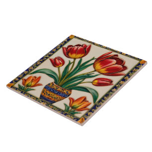 Modische Tulpen Schöne Sammlung Fliese