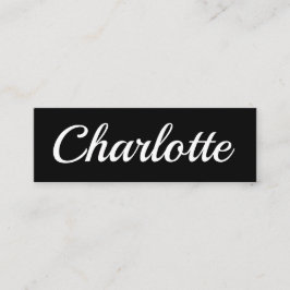 Modische unbedeutende moderne schwarze mini visitenkarte