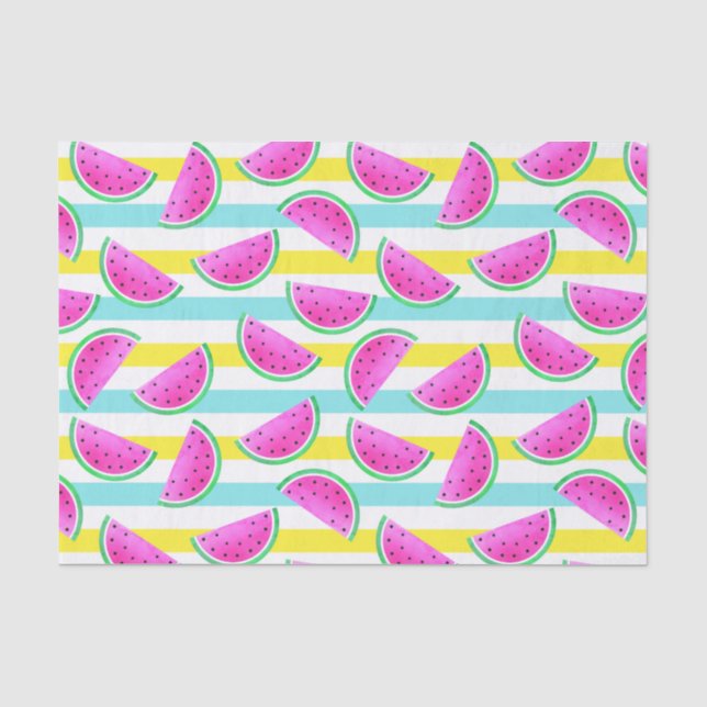 Modische Wassermelone-buntes Muster Seidenpapier (Vorderseite)
