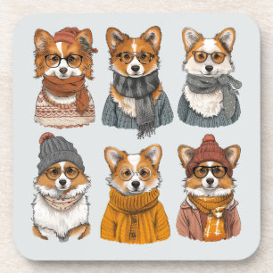Modische Welsh Corgi Hunde Getränkeuntersetzer