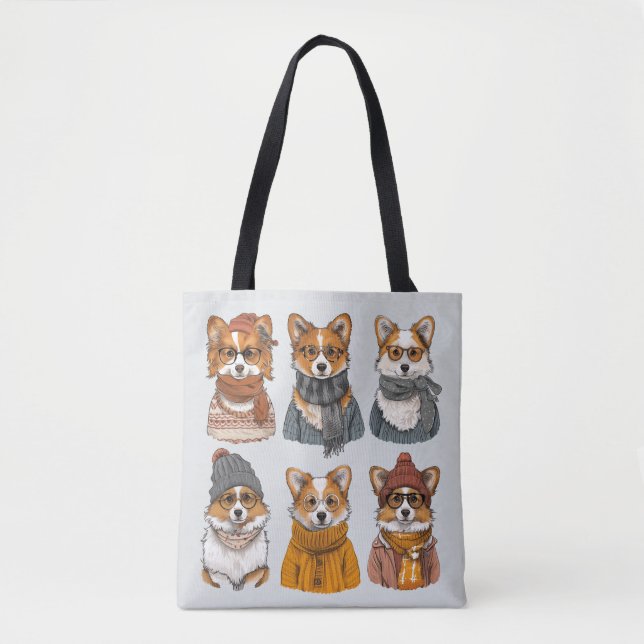 Modische Welsh Corgi Hunde Tasche (Vorderseite)