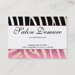 Modische Zebra-u. Visitenkarte