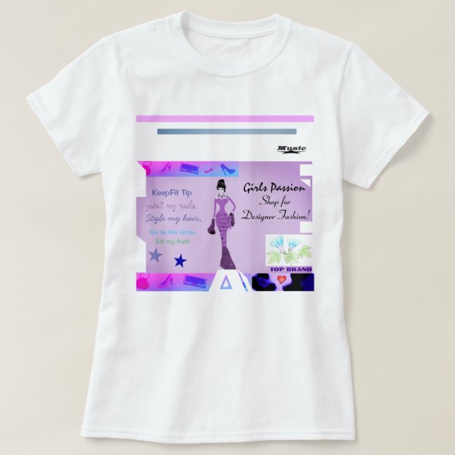 Modischer Designer T/Shirt T-Shirt (Design vorne)