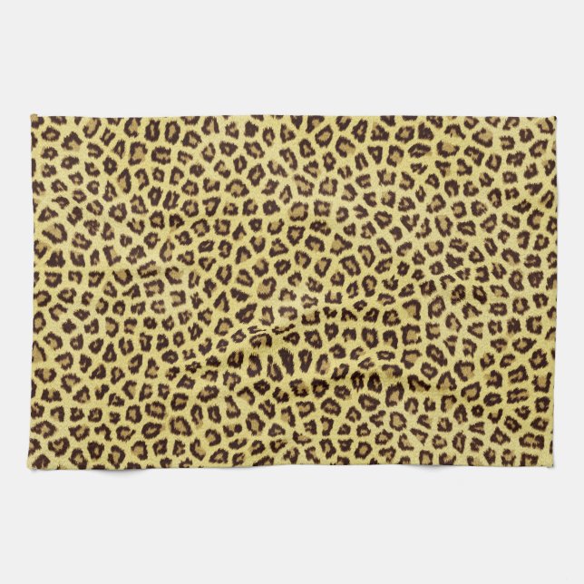 Modischer Leopard-Gepard-Druck Geschirrtuch (Horizontal)