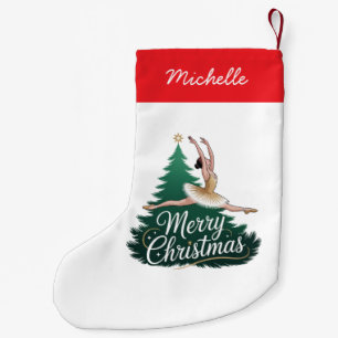 Modischer personalisierter Ballerina-Weihnachtsbau Kleiner Weihnachtsstrumpf