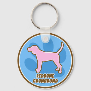 Modischer Redbone Coonhound Schlüsselanhänger