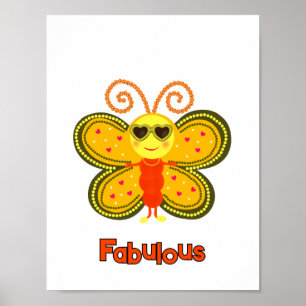 Modischer Schmetterling Poster
