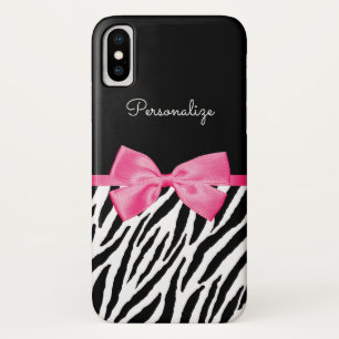 Modischer Zebra-Druck-schicker Pink-Bogen und Name title_seo2