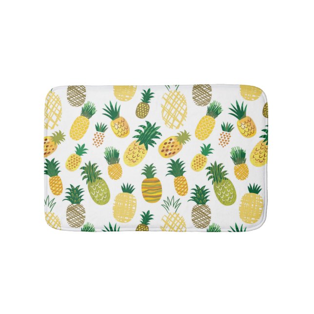 Modisches Ananas-Muster Badematte (Vorderseite)