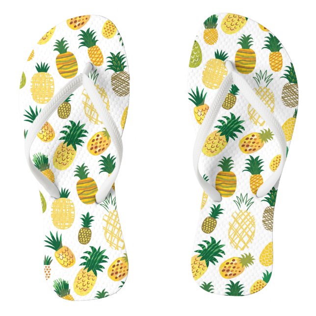 Modisches Ananas-Muster Flip Flops (Fußbett)