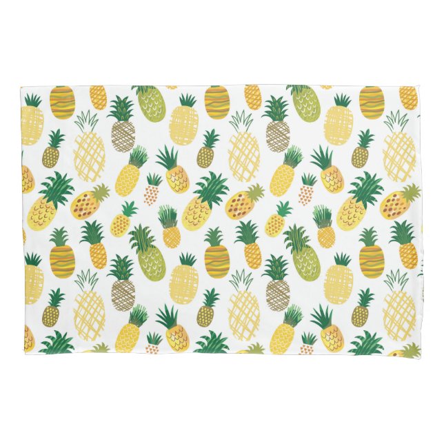 Modisches Ananas-Muster Kissenbezug (Vorderseite-Links)