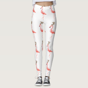 Modisches Flamingoweihnachtsren Leggings