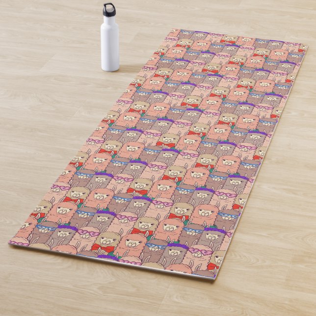 Modisches gekleidetes Lama-Muster Yogamatte (Beispiel)