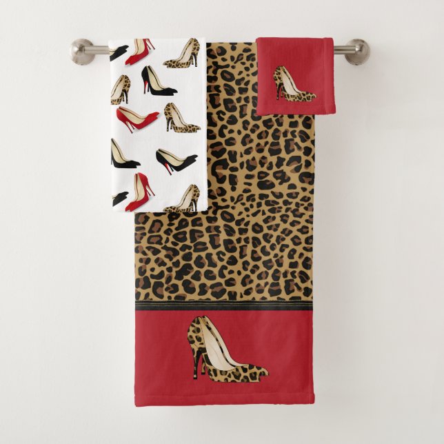 Modisches Jaguar Stiletto Heelses Badetuch Set (Insitu)