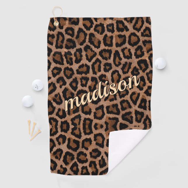 Modisches Leopard-große Katzen-herrliches Golfhandtuch (Insitu)