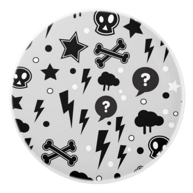 Modisches Muster Keramikknauf (Vorderseite)