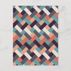Modisches Muster Stilvolle Mode- Geometrisch Moder Postkarte