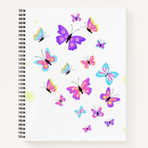 modisches Notebook mit farbenfrohen Schmetterlinge Notizbuch