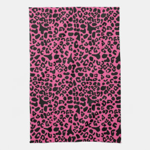 Modisches Pink und schwarzer moderner Handtuch